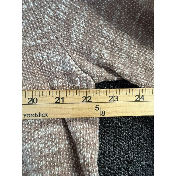 Free People Mauve Marled Knit Draped Open Front Cardigan Zipper Cuffs Small S/P - Picture 6 of 10